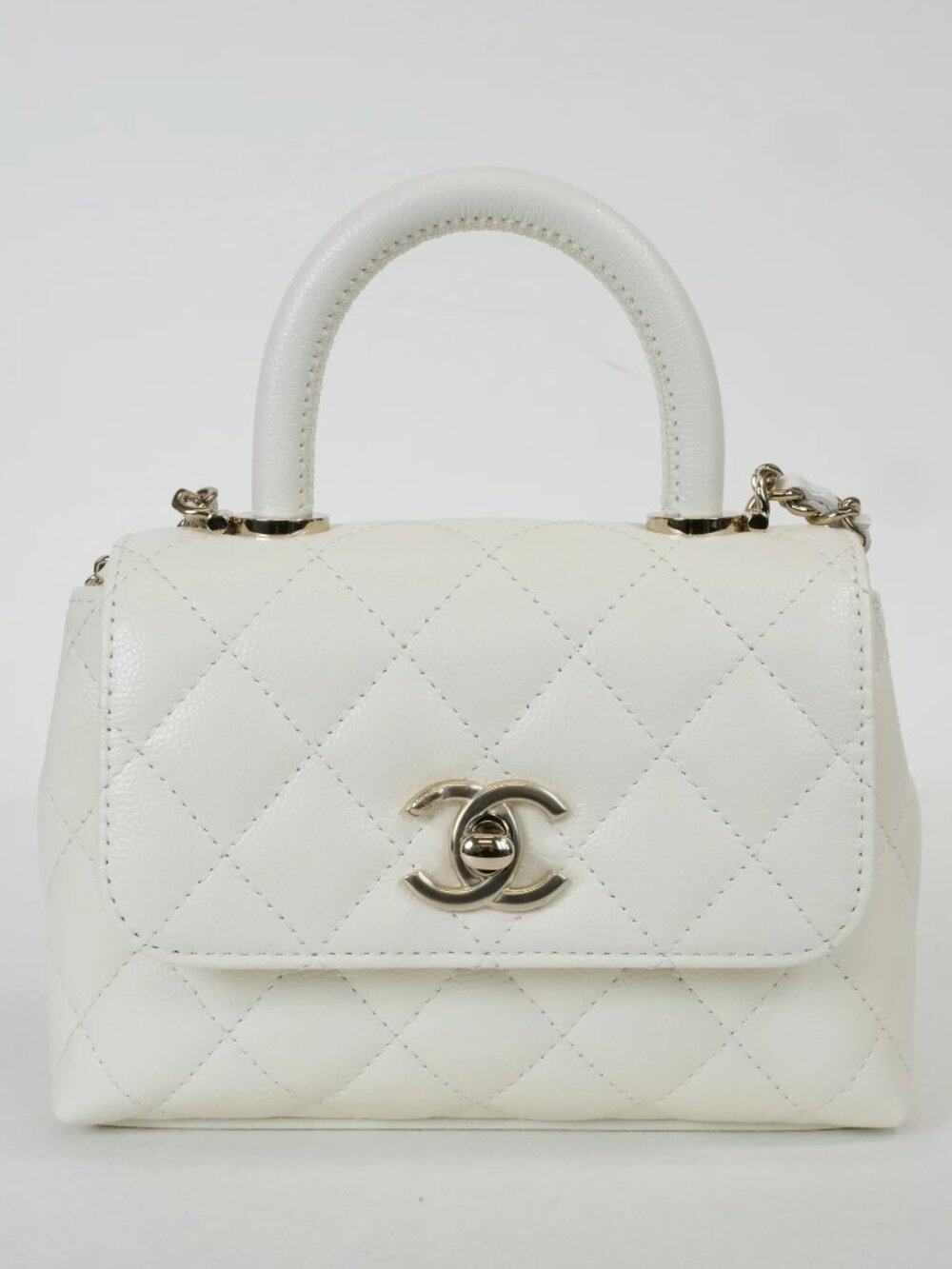 Chanel 2026 Coco Clutch with Chain Bag White Mini
